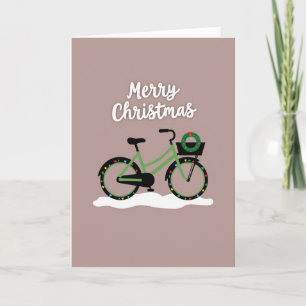 Carte de vœux vélo de Noël