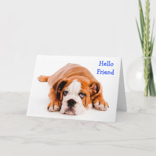 Carte de vœux - Vers pour un ami Bulldog