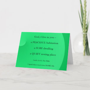 Carte de vœux verset biblique pour une nouvelle ma