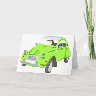 Carte de voeux verte de cv de Citroen 2