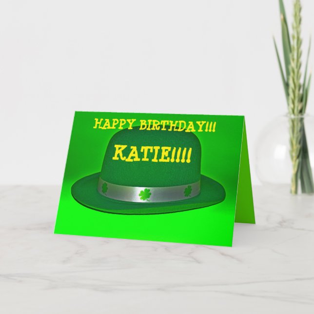 Carte de voeux VERTE de jour de St Patricks de (Devant)