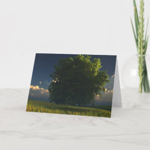 Carte de voeux verte et or