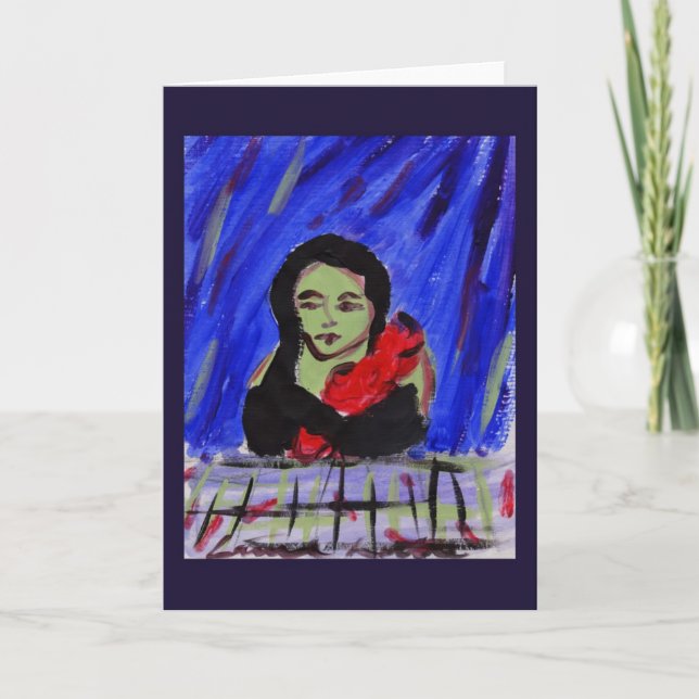 Carte de voeux verte et rouge (Devant)