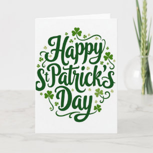 Carte de vœux verte pour la Saint-Patrick