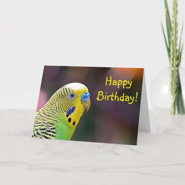 Carte de voeux verte pour l'anniversaire de la per (Devant)