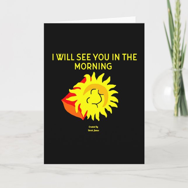 Carte de voeux Vertical Sun de bonne nuit (Devant)