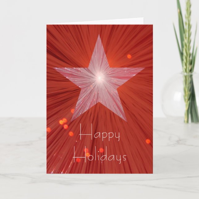 Carte de voeux verticale "Happy Holidays" de l'éto (Devant)
