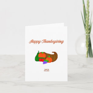 Carte de vœux verticale pour la fête de Thanksgivi