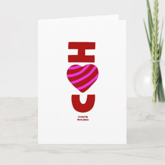 Carte de vœux verticale standard Je t'aime