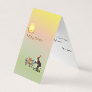 Carte de voeux verticale sur le thème de Pâques
