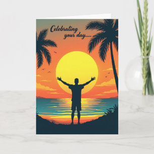 Carte de voeux vibrante pour anniversaire avec pal