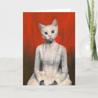 Carte de voeux Victorian Cat Lady