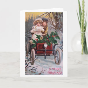 Carte de voeux Victorian Christmas Couple