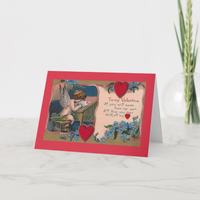 Carte de voeux Victorian Cupid Valentine (Devant)
