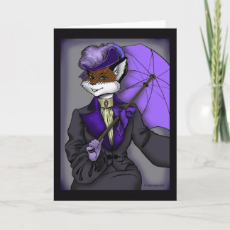 Carte de voeux victorienne de Fox