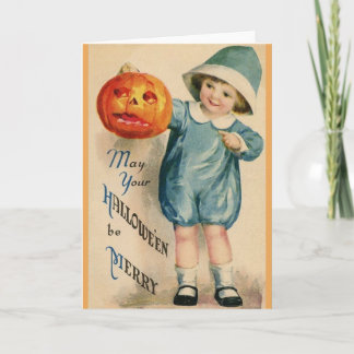 Carte de voeux victorienne de Halloween