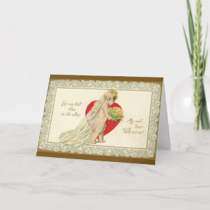 Carte de voeux victorienne de Valentine de