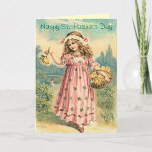 Carte de voeux victorienne du jour de St Patrick