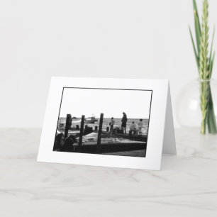 Carte de voeux vide 'Attente du taxi d'eau'