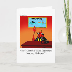 Carte de voeux vide Humor Business Office