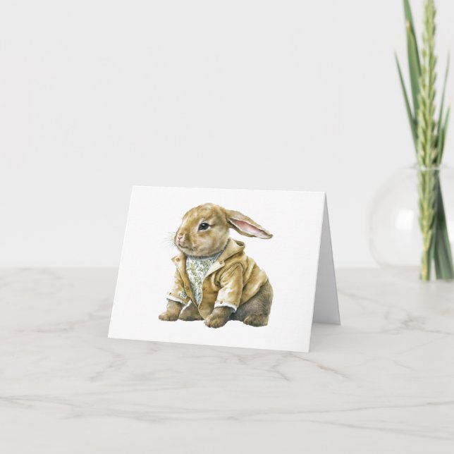 CARTE DE VOEUX VIDE PAPA LAPIN (Devant)