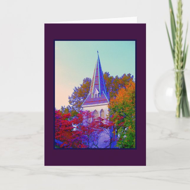 Carte de voeux vierge 'Autumn Steeple' (Devant)