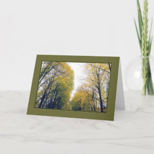 Carte de voeux vierge 'Autumn Walkway'