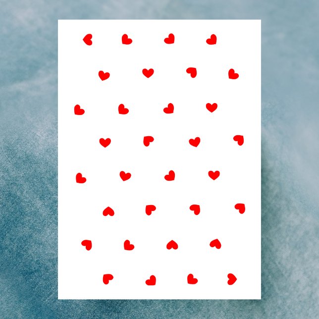 Carte de vœux vierge aux cœurs rouges romantiques (Créateur téléchargé)