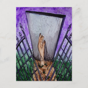 Carte de voeux vierge aux portes du cimetière