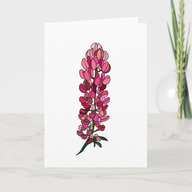 Carte de voeux vierge avec design lupin (Devant)