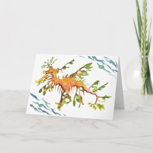 Carte de vœux vierge avec œuvre d'art sur le drago (Devant)