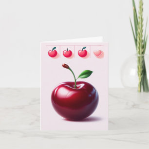 Carte de vœux vierge Cerise Brillante