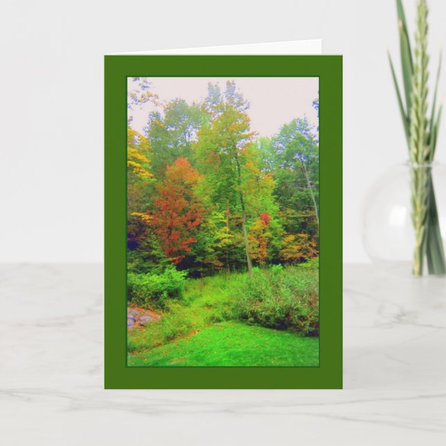 Carte de voeux vierge 'Couleurs d'automne' (Devant)