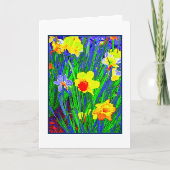 Carte de vœux vierge 'Daffodils' (Devant)