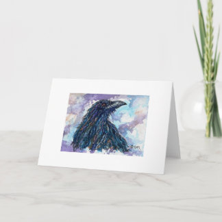 Carte de voeux vierge de Corvid de corneille de