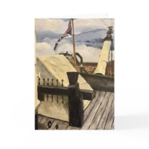 Carte de voeux vierge de navire HMS Victory