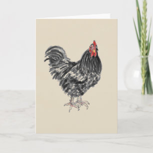 Carte de voeux vierge de poulet