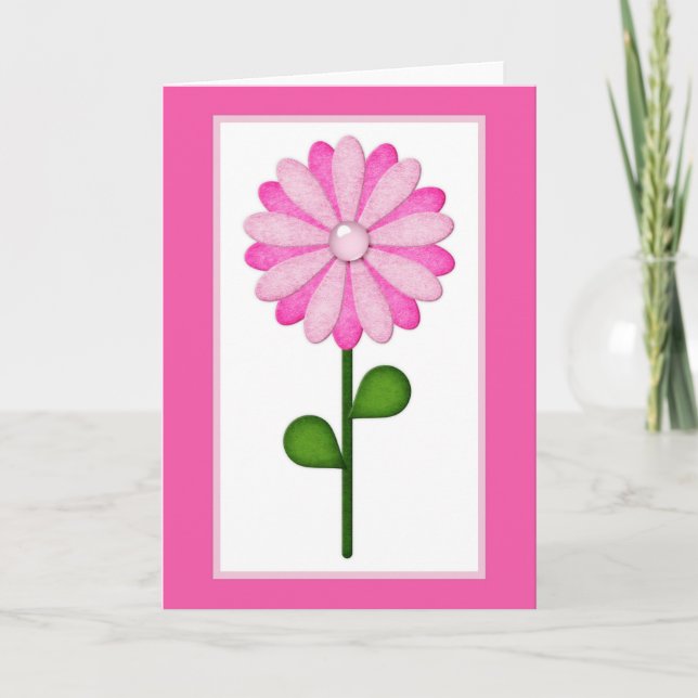 Carte de voeux vierge de saison rose d2 (Devant)
