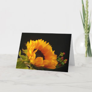 Carte de voeux vierge de tournesol
