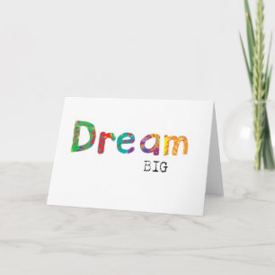carte de voeux vierge design de texte coloré Dream