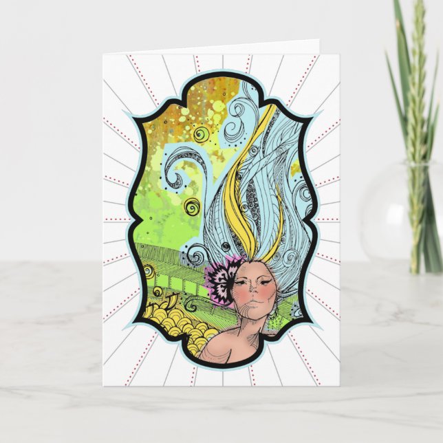 CARTE DE VOEUX VIERGE D'EUPHORIE (Devant)
