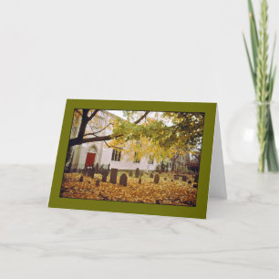 Carte de voeux vierge du "cimetière d'automne"