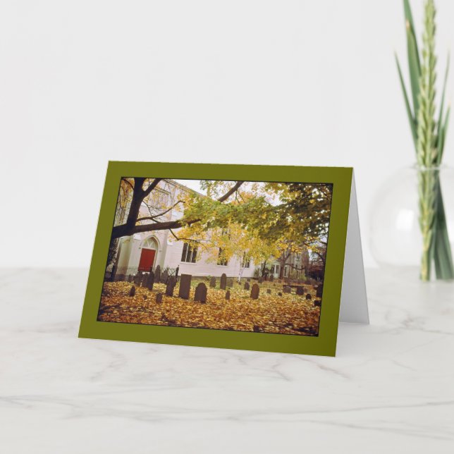Carte de voeux vierge du "cimetière d'automne" (Devant)