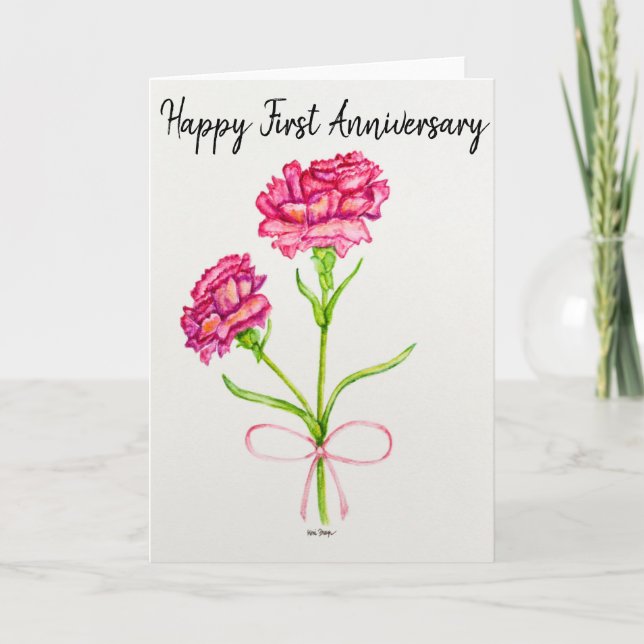 Carte de voeux vierge du premier anniversaire (Devant)