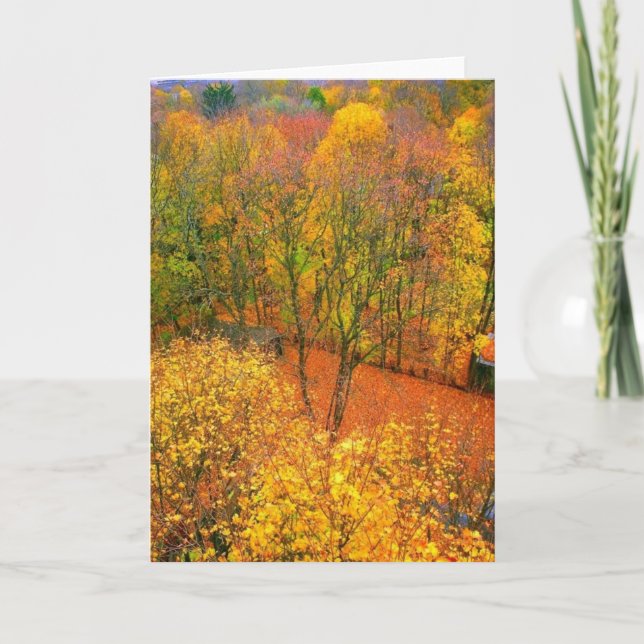 Carte de voeux vierge 'Fiery Autumn' (Devant)