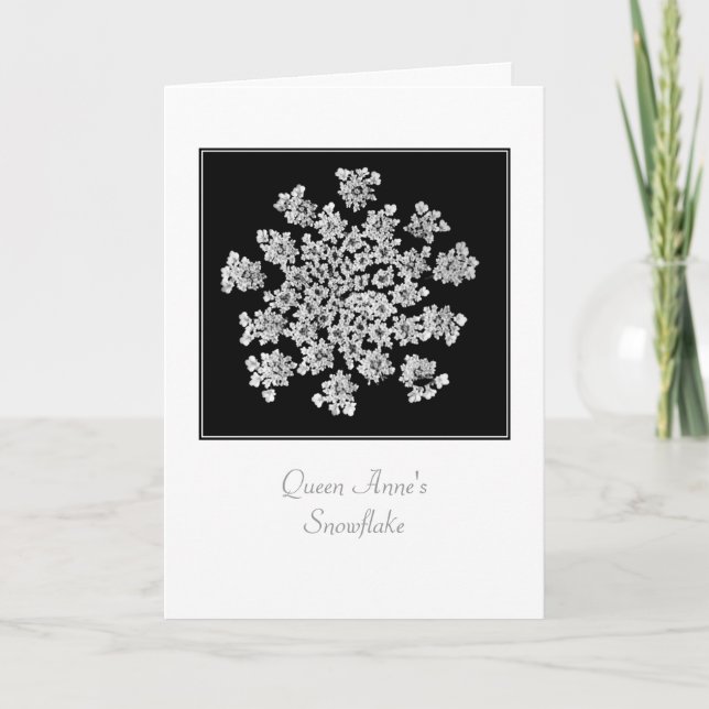 Carte de vœux vierge 'Flocon de neige de la Reine  (Devant)