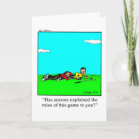 Carte de vœux vierge Humour Golfeur