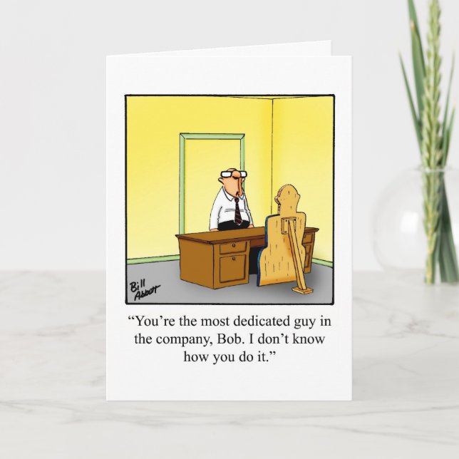 Carte de vœux vierge Humour pour le bureau (Devant)