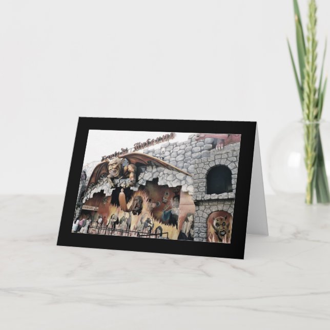 Carte de voeux vierge Inferno Spookhouse de Dante (Devant)