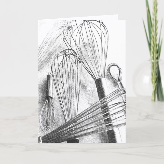 Carte de vœux vierge Les Fouets d'un Cuisinier (Devant)